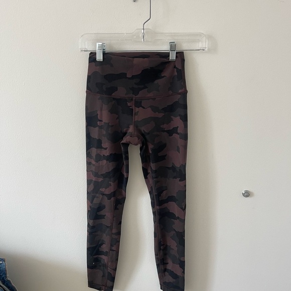 Lululemon Red Brown Camouflage Leggings - Picture 1 of 5